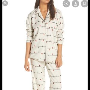 J.Crew flannel Christmas light women’s pajamas